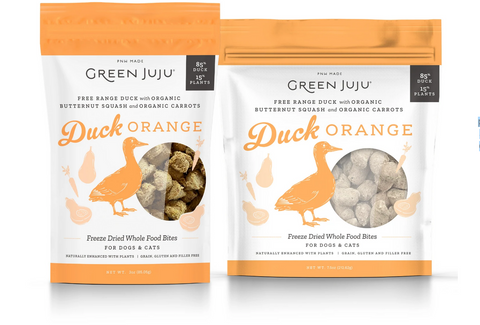 Green Juju - Freeze-Dried Duck Orange Whole Food Bites Topper