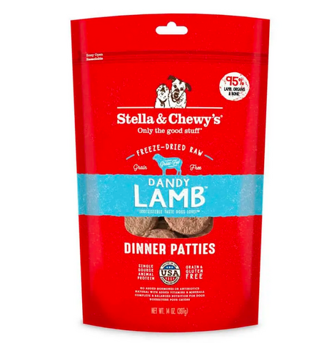 Stella & Chewy's - Dandy Lamb Dinner Patties - Freeze-Dried Dog Food - Various Sizes