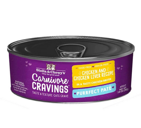 Stella & Chewy's - Carnivore Cravings Purrfect Paté Chicken & Chicken Liver - Wet Cat Food - 2.8oz