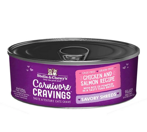 Stella & Chewy's - Carnivore Cravings Savory Shreds Chicken & Salmon - Wet Cat Food - 2.8oz