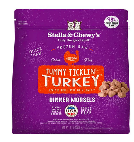 Stella & Chewy's - Tummy Ticklin’ Turkey Dinner Morsels - Raw Cat Food - 3 lb (Hillsborough County FL Delivery Only)