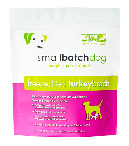 Small Batch - Turkey Sliders - Freeze-Dried Dog Food - 14oz