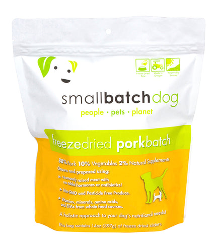 Small Batch - Pork Sliders - Freeze-Dried Dog Food - 14oz