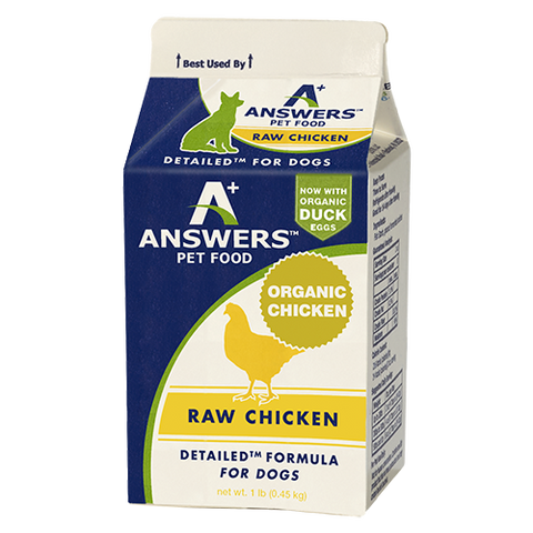 Answers - Detailed Chicken - Raw Dog Food - Various Sizes (Local Delivery Only)