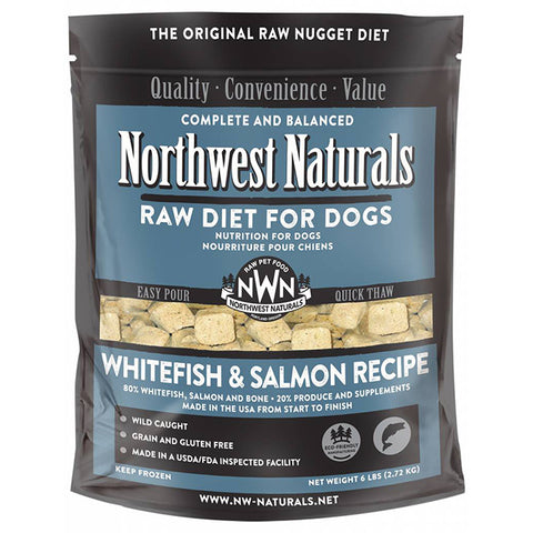 Northwest Naturals - Whitefish & Salmon Nuggets - Raw Dog Food - 6 lb (Hillsborough County FL Delivery Only)