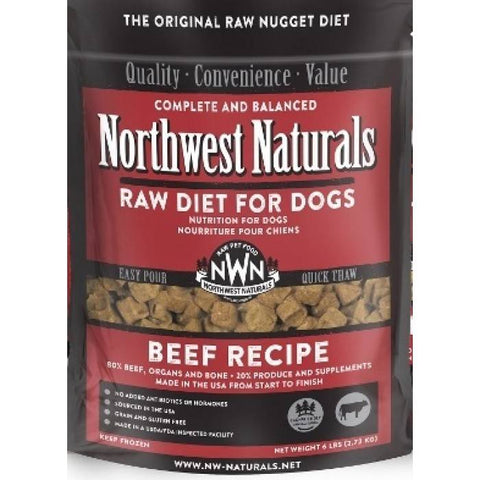 Northwest Naturals - Beef Nuggets - Raw Dog Food - 6 lb (Hillsborough County FL Delivery Only)