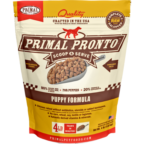 Primal - Puppy Pronto - Raw Dog Food - 4 lb (Hillsborough County FL Delivery Only)