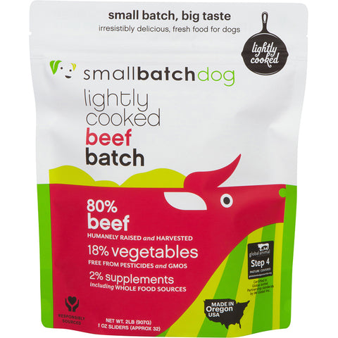 Small Batch - Lightly Cooked Beef Batch - Gently Cooked Dog Food - Various Sizes (Local Delivery Only)