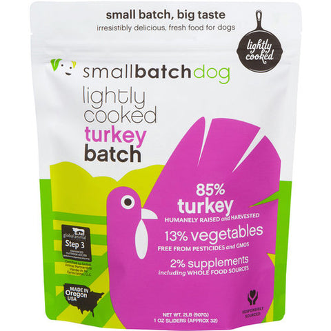 Small Batch - Lightly Cooked Turkey Batch - Gently Cooked Dog Food - Various Sizes (Hillsborough County FL Delivery Only)