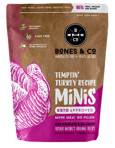 Bones & Co - Temptin' Turkey - Raw Dog Food - Various Sizes (Local Delivery Only)
